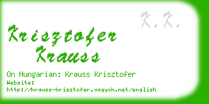 krisztofer krauss business card